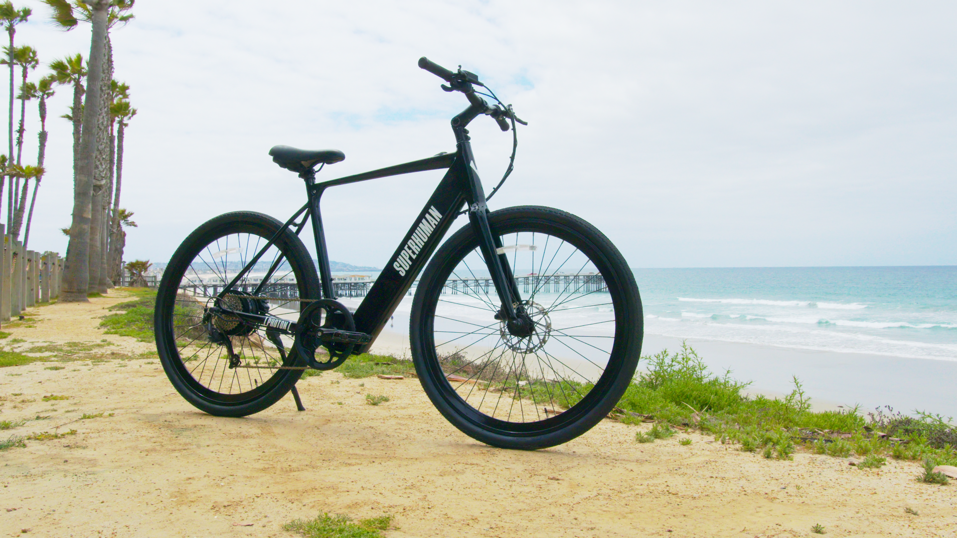 e-bike at the beach