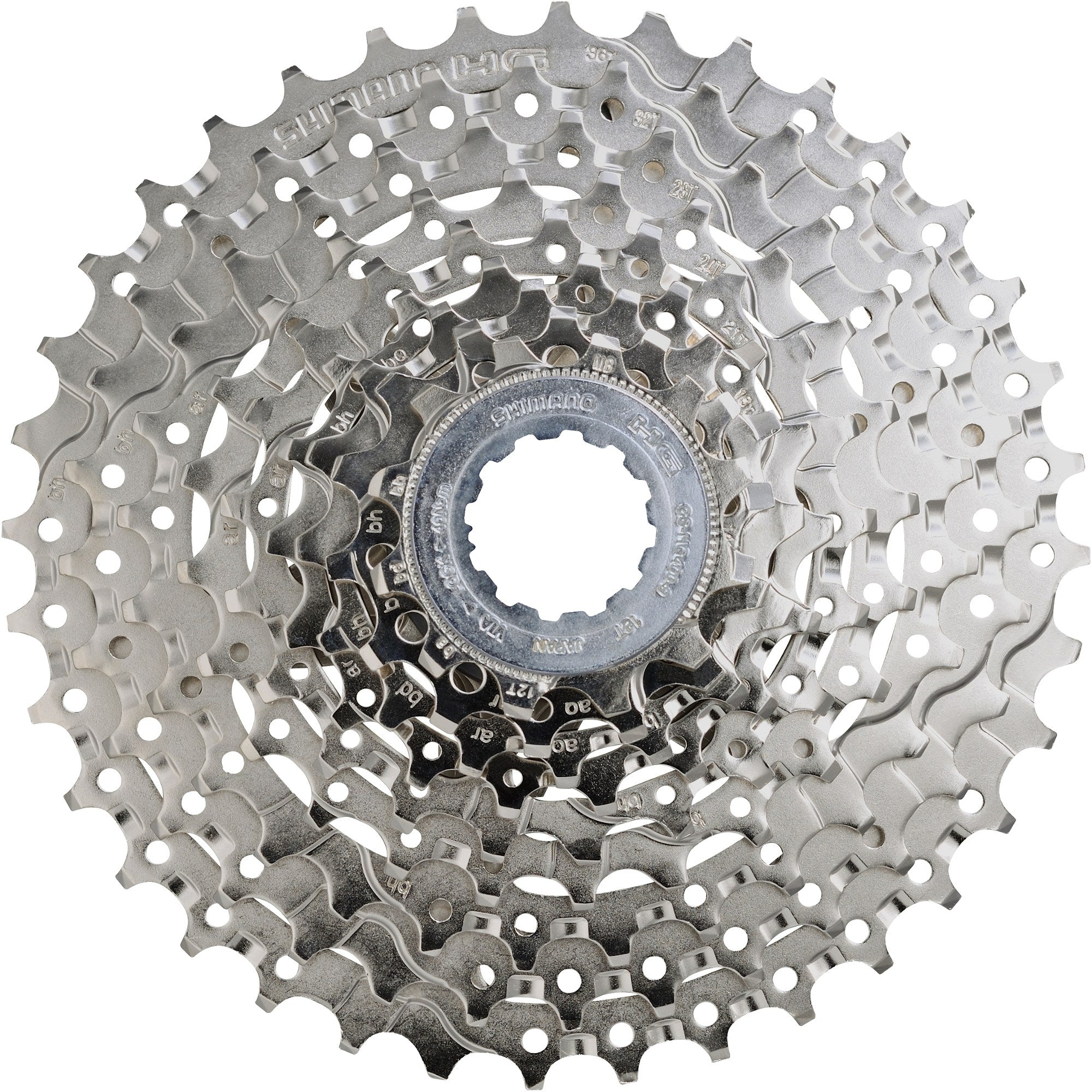 Shimano 9 Speed Hyperglide Cassette Altus, Alivio - Photon