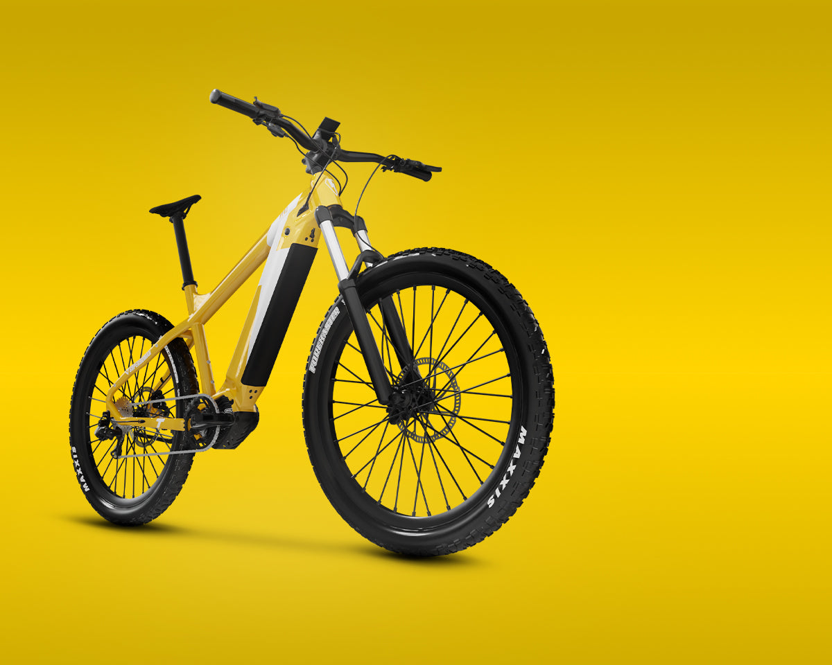 Superhuman yellow ebike f5 trail