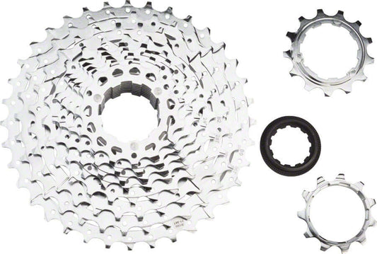 10 Speed Cassette, 11-36t, Silver, Chrome Plated MSH10