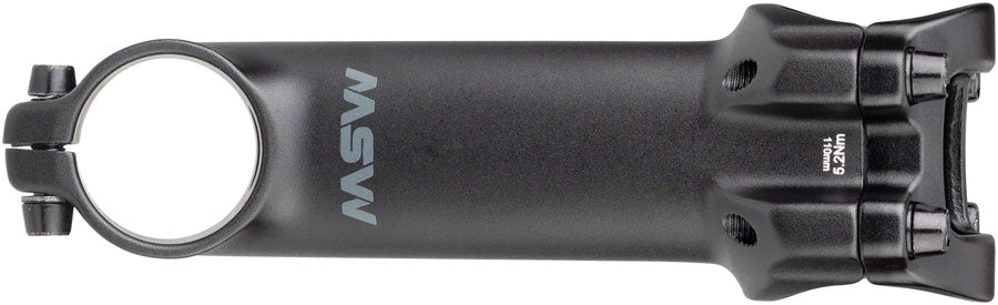 Stem - MSW 17 Stem - 120mm, 31.8 Clamp, +/-17, 1 1/8", Aluminum, Black - Gladiator, F5 Trail, Babymaker II, Blade 2.0 | Superhuman
