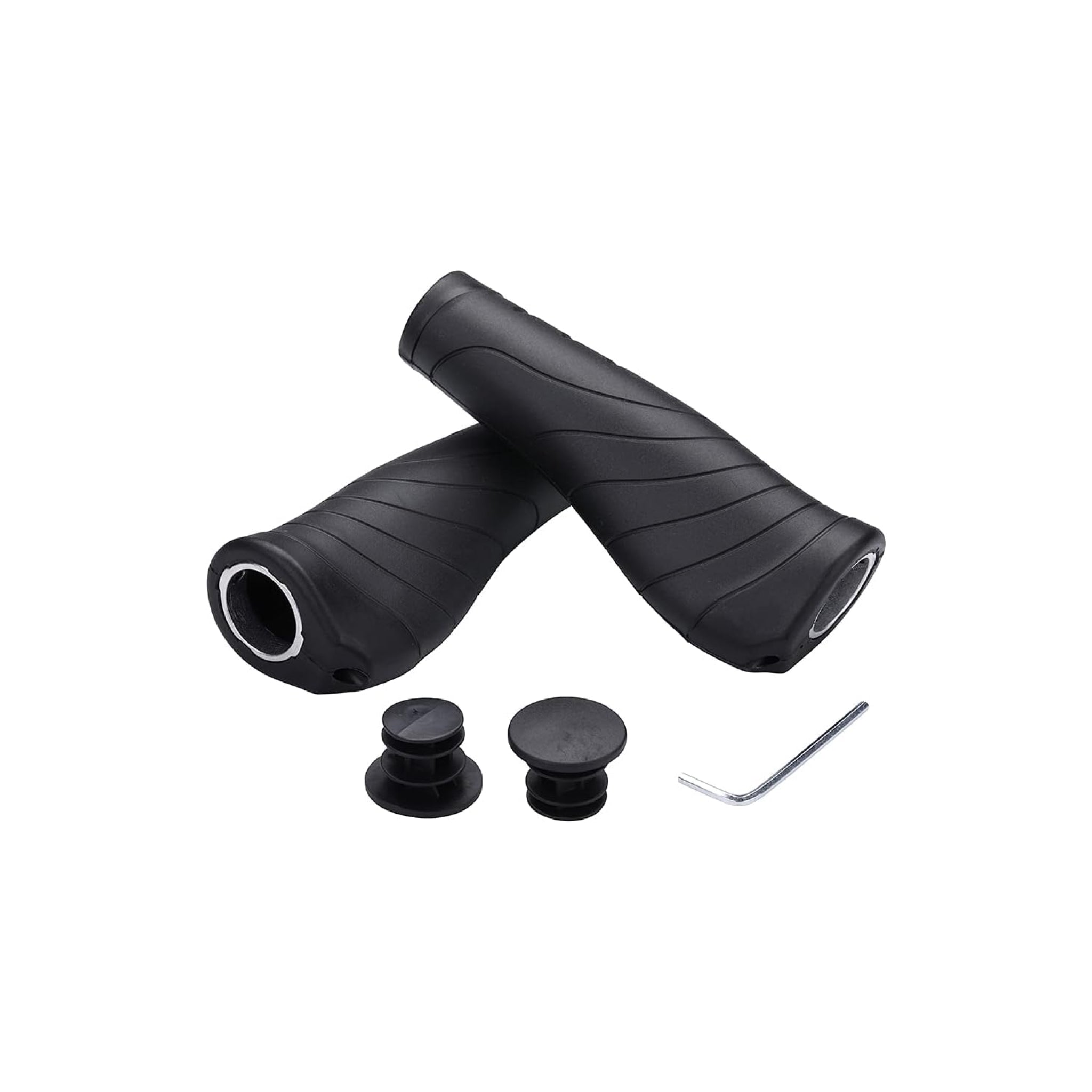 Ergonomic Bicycle Grips, Black - Step Through