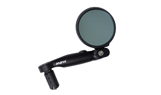MSW Handlebar Mirror - Flat and Drop Bar, Anti-Glare Blue Lens