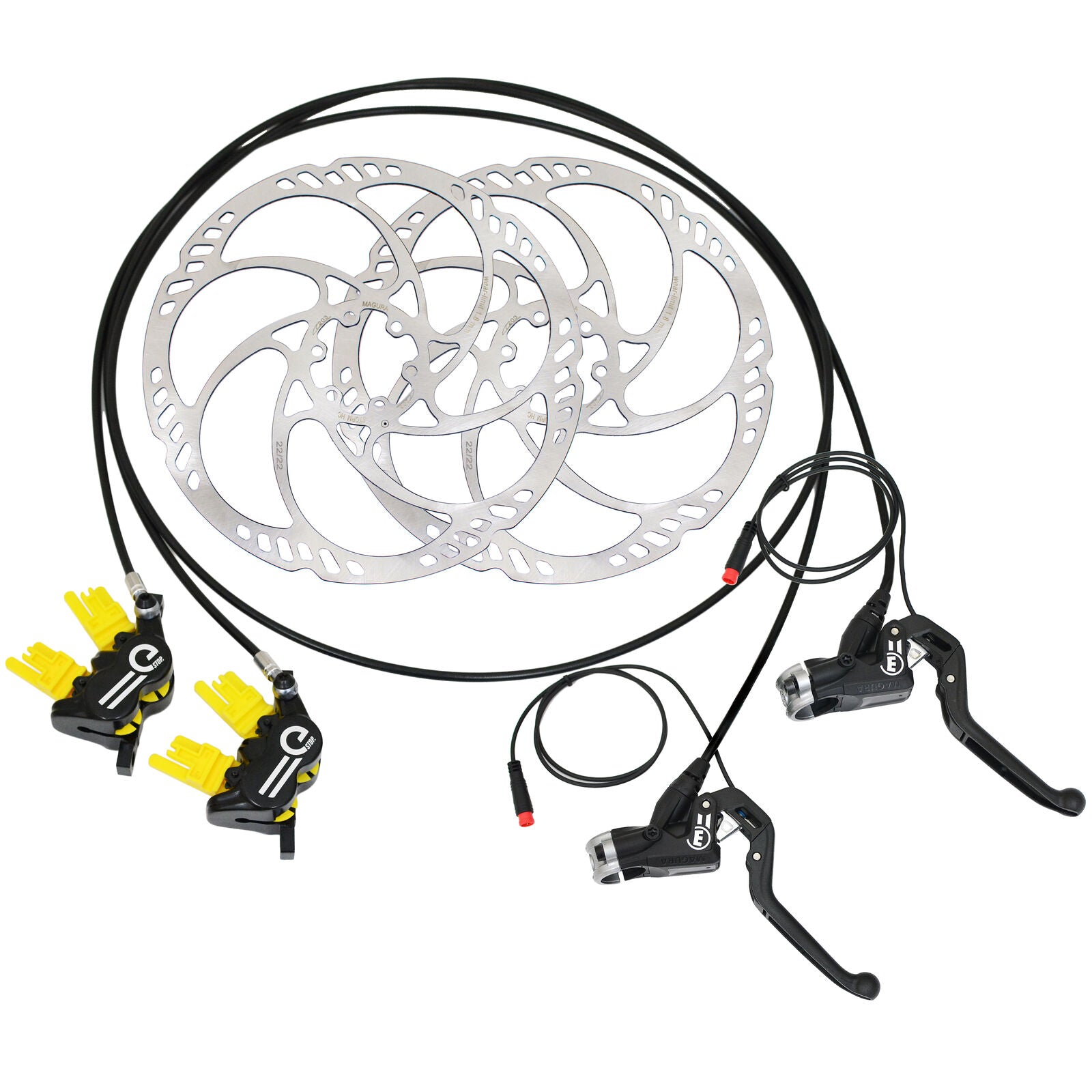 Magura MT5 - BIKE 4-Piston Hydraulic Disc Brake Kit w/ 203mm Rotors (F+R) | Superhuman