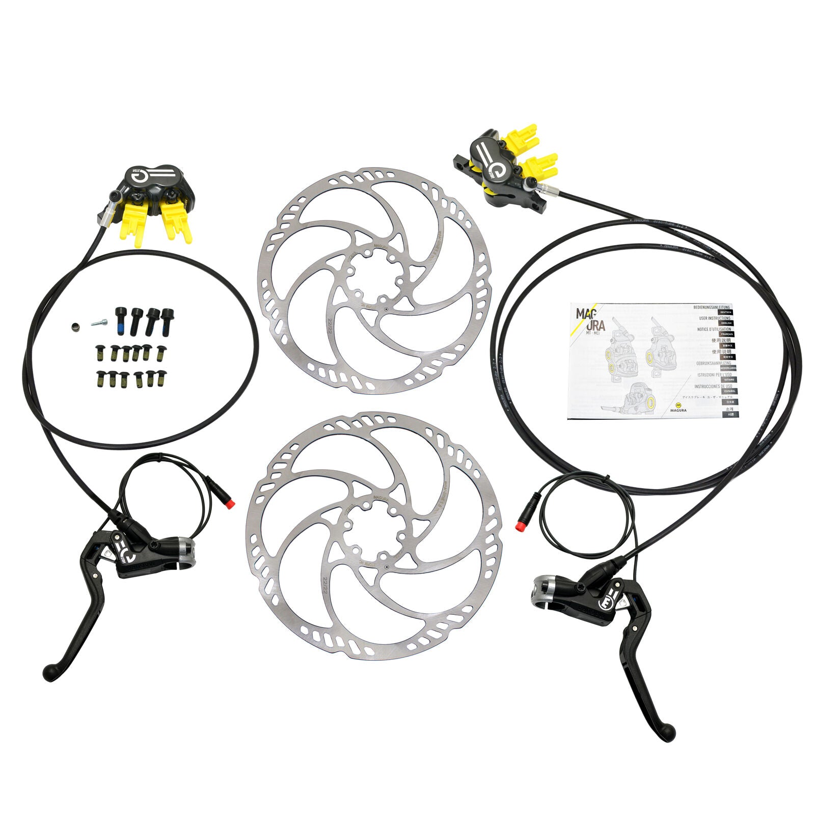 Magura MT5 - BIKE 4-Piston Hydraulic Disc Brake Kit w/ 203mm Rotors (F+R) | Superhuman