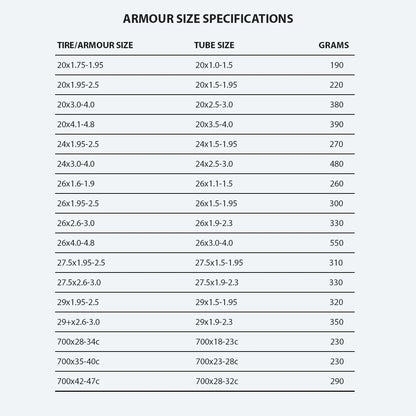 Tube - Tannus Armour Tire Insert - Various Sizes