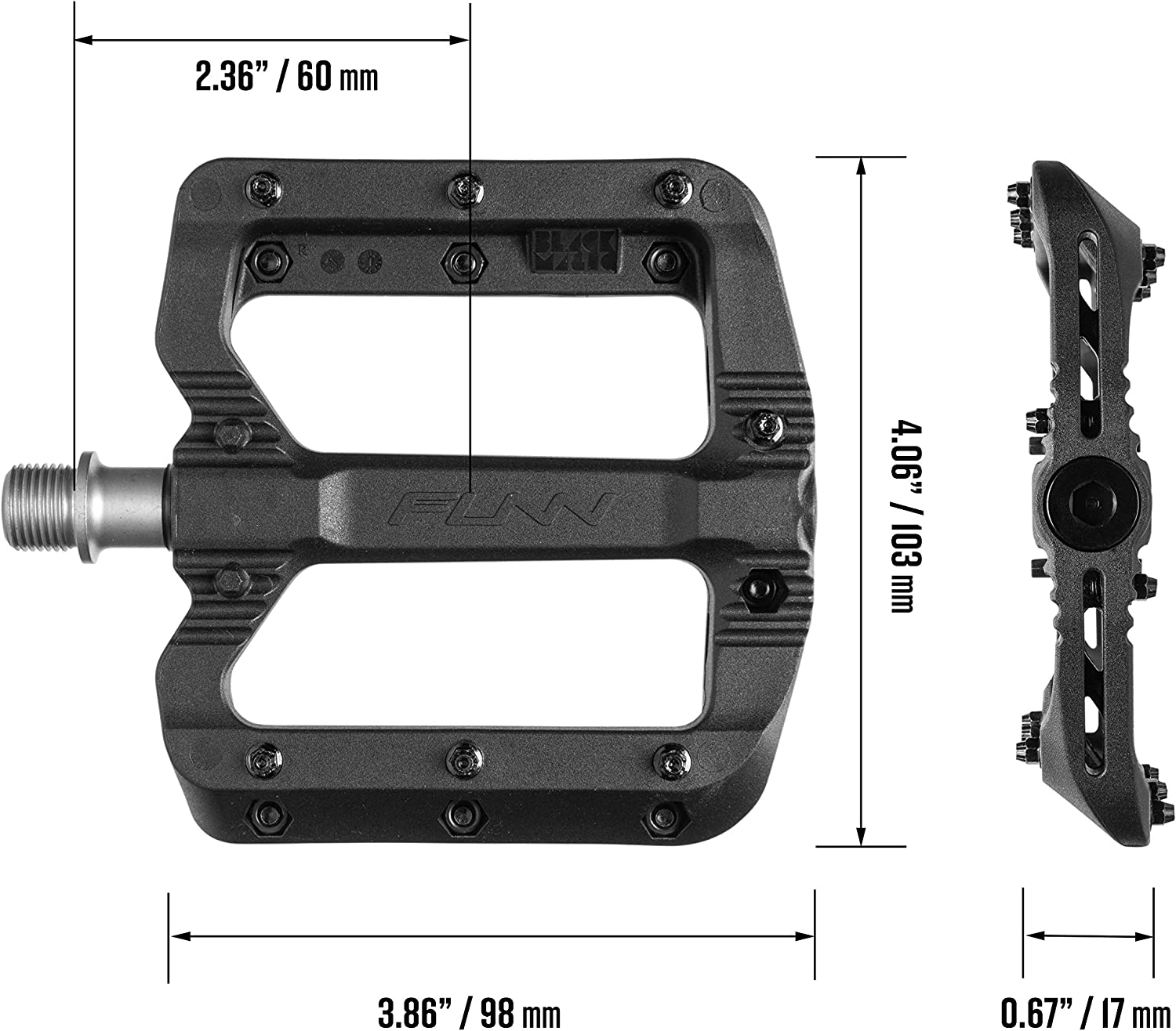 Pedals - Funn - Black Magic, 9/16-inch - Blade 2.0 | Superhuman