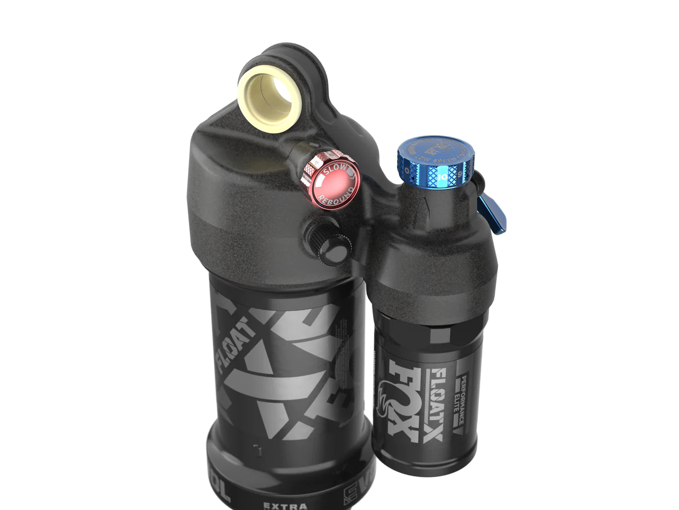 FOX FLOAT X Performance Elite Rear Shock - Metric, 210 x 55 mm, EVOL LV, 2-Position Lever, Black Anodized